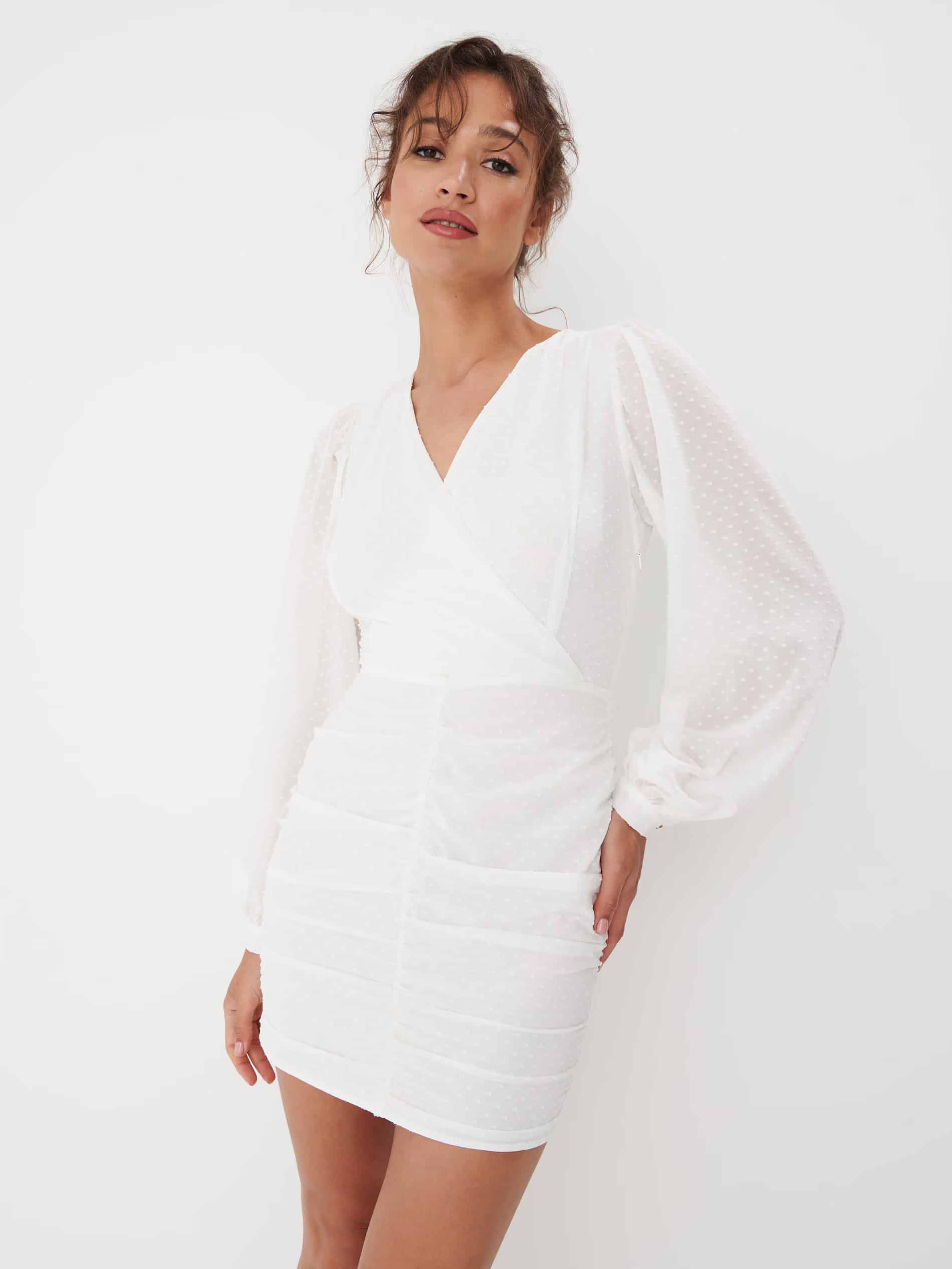 Wuhu V-Yaka Mini Boy Regular Fit Beyaz Renk Elbise